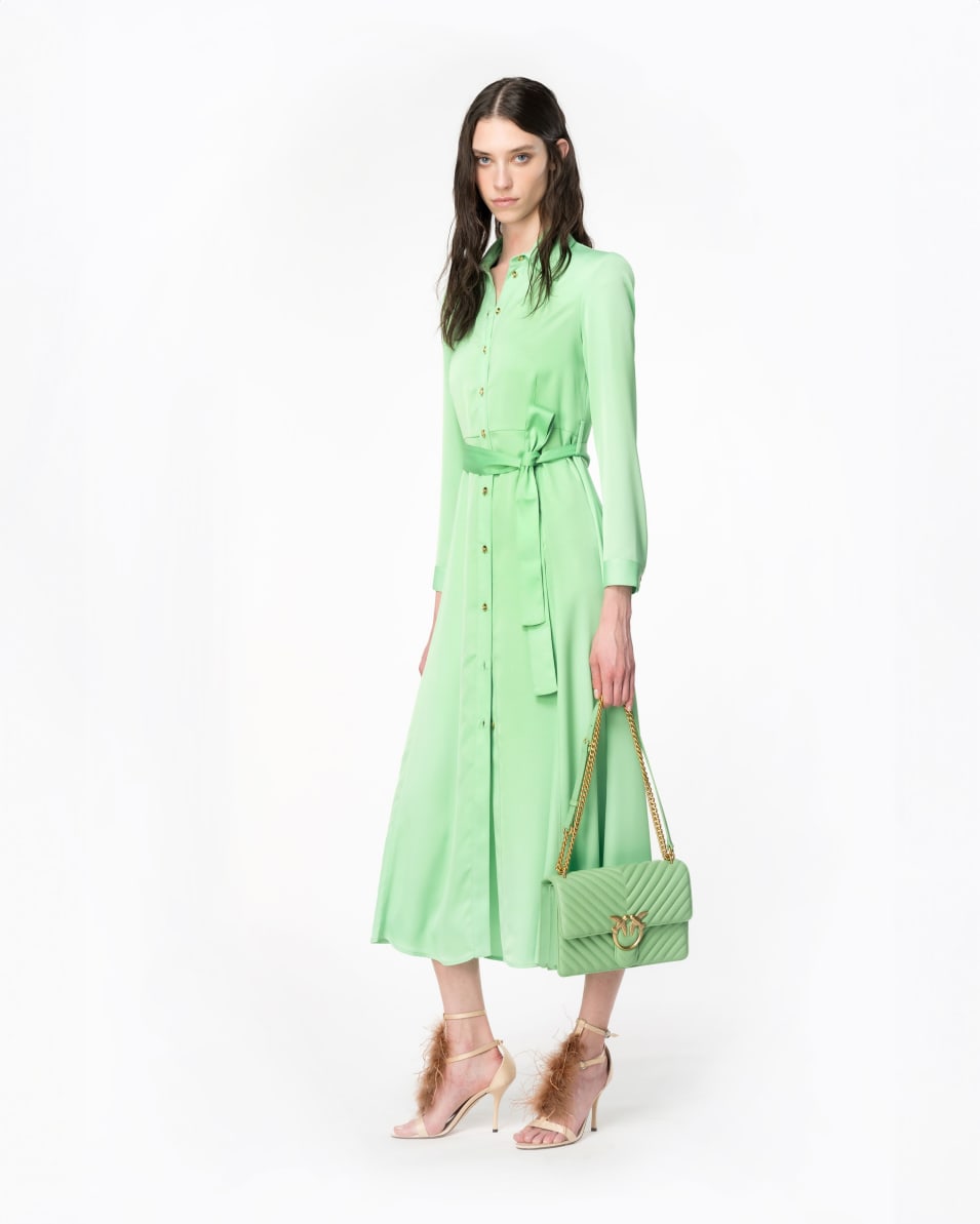 Pinko Hemdblusenkleid aus mattem Satin Speichern exportieren