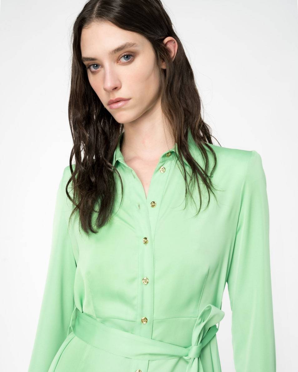 Pinko Hemdblusenkleid aus mattem Satin Speichern exportieren
