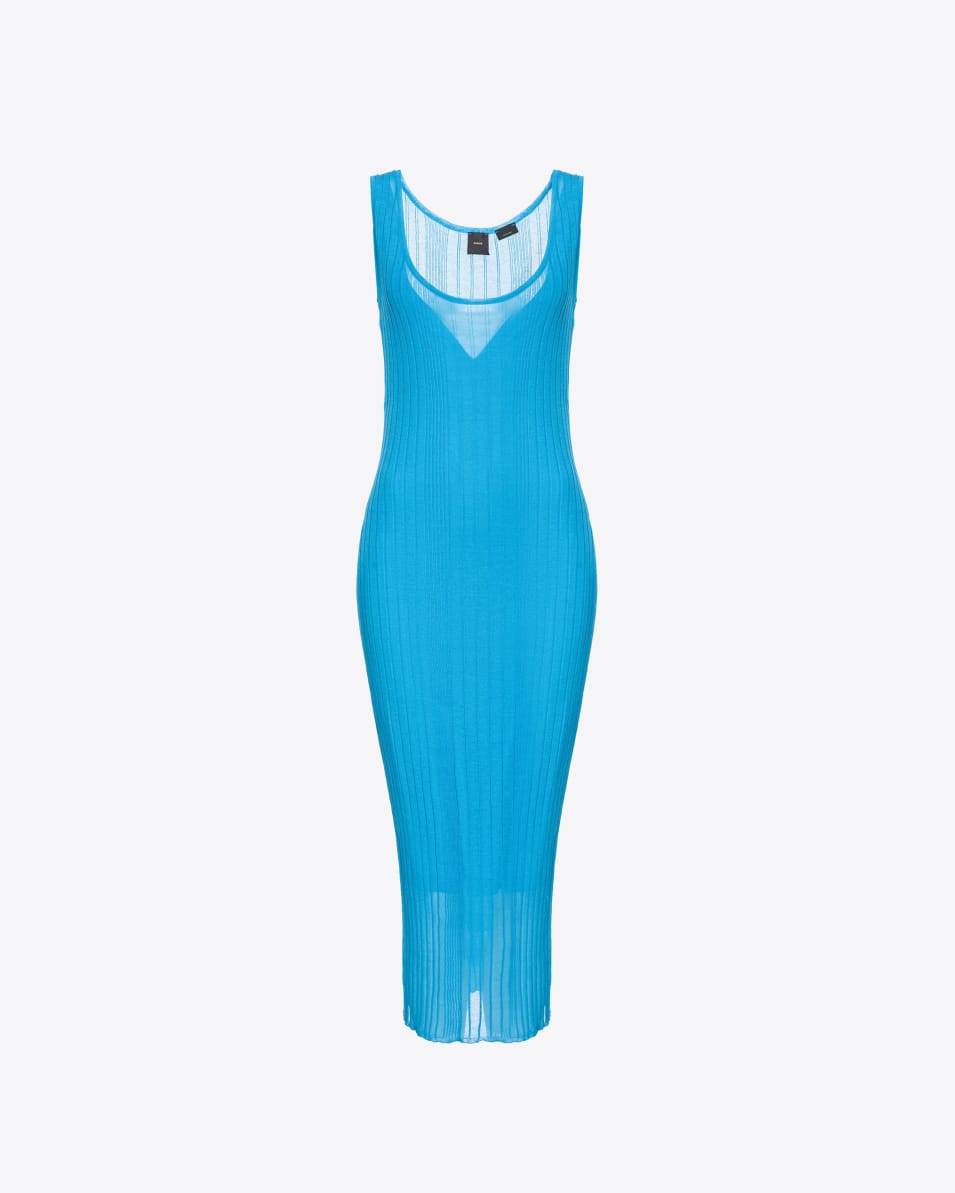 Pinko Midikleid aus transparentem Crêpe Im Verkauf