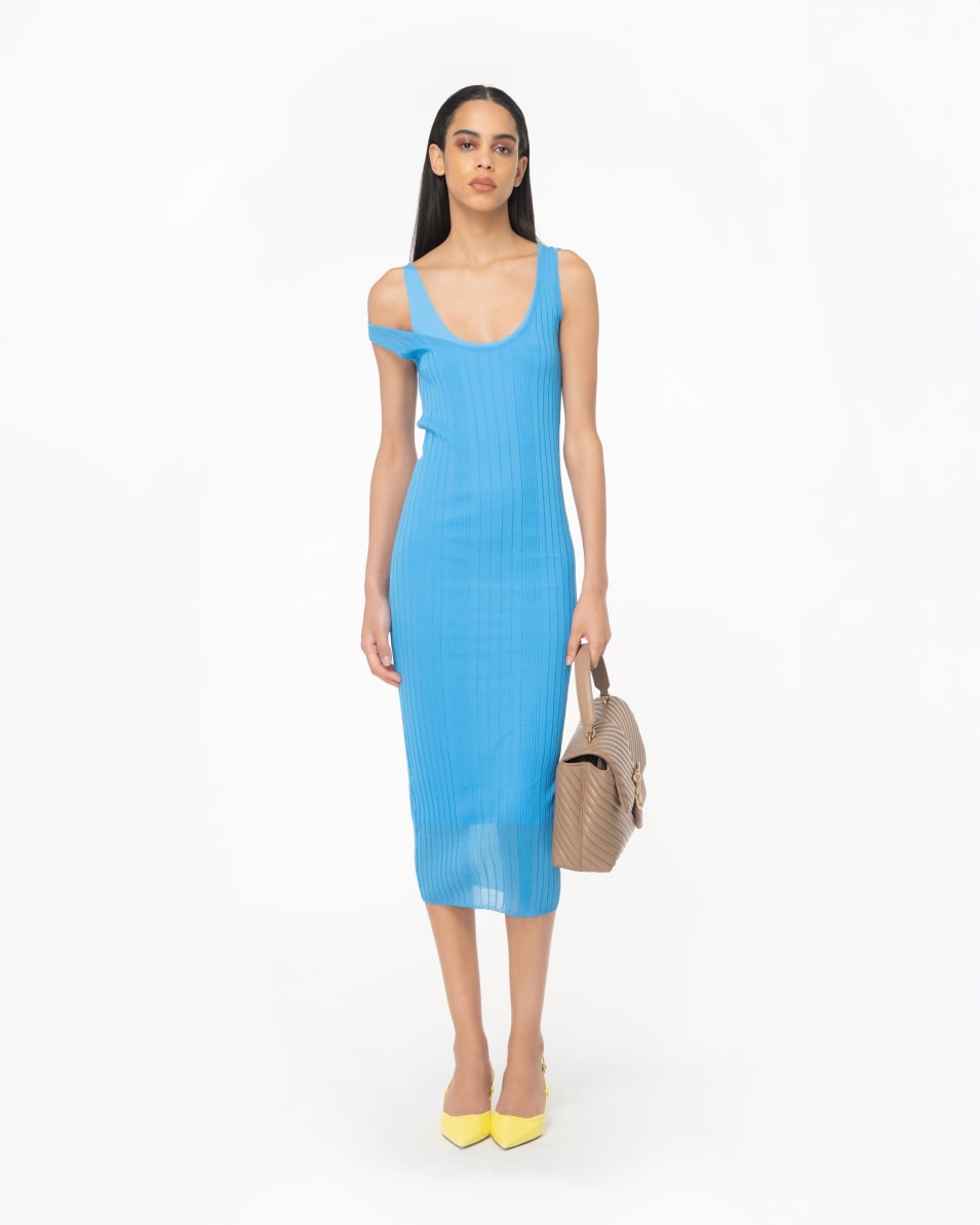 Pinko Midikleid aus transparentem Crêpe Im Verkauf