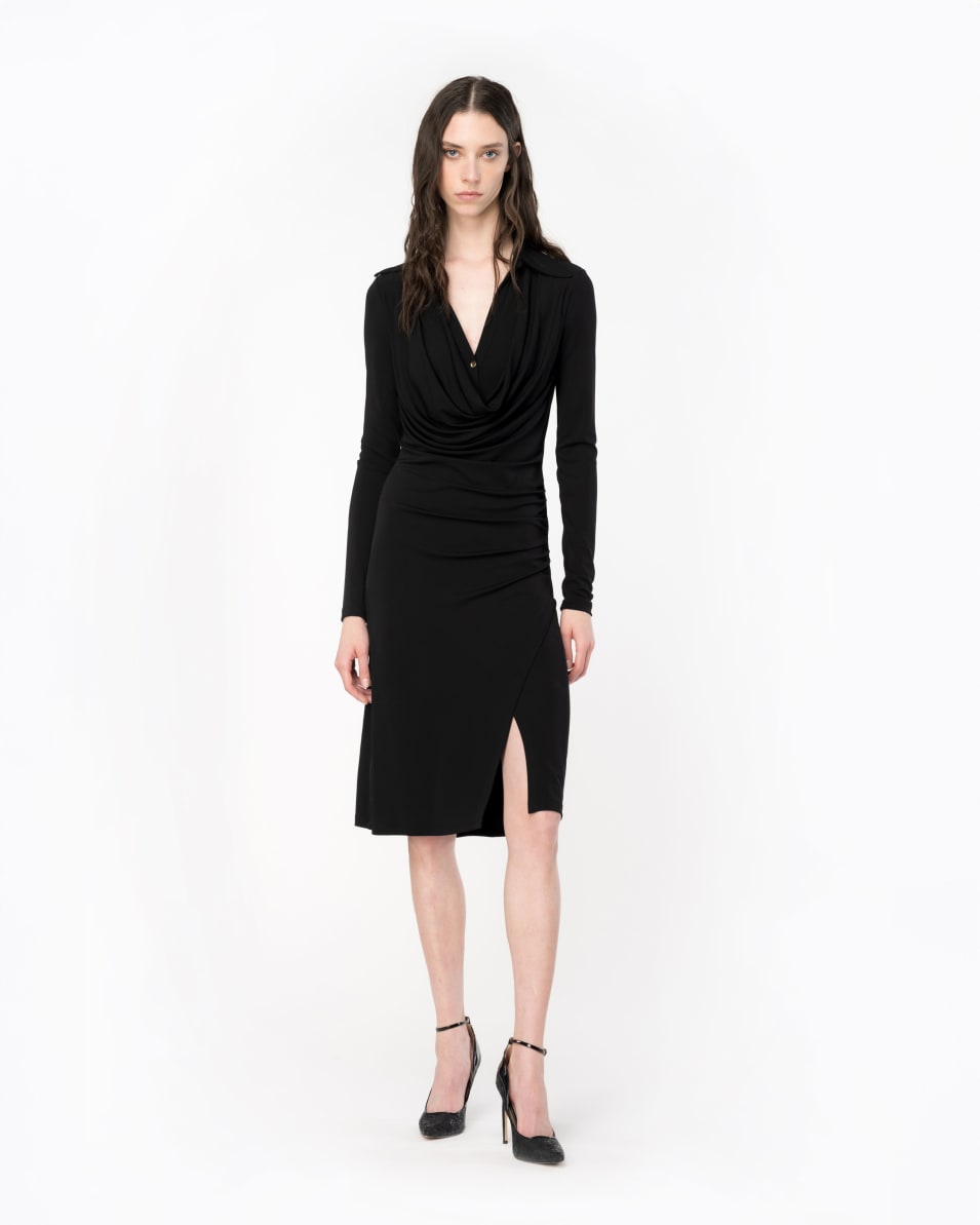 Pinko Midikleid Interlock mit Raffungen Auslauf
