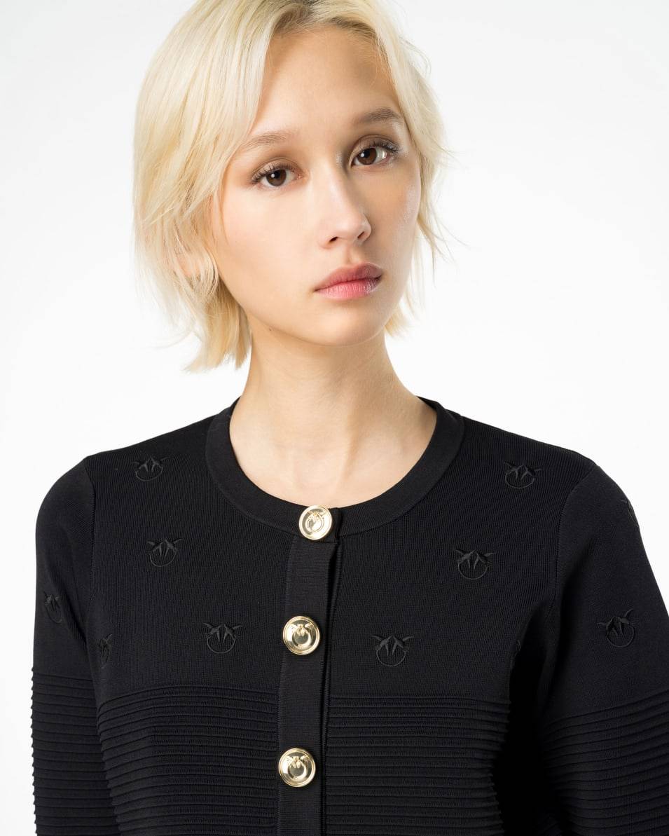 Pinko Kurzer Cardigan Jacquard Love Birds Verkauf
