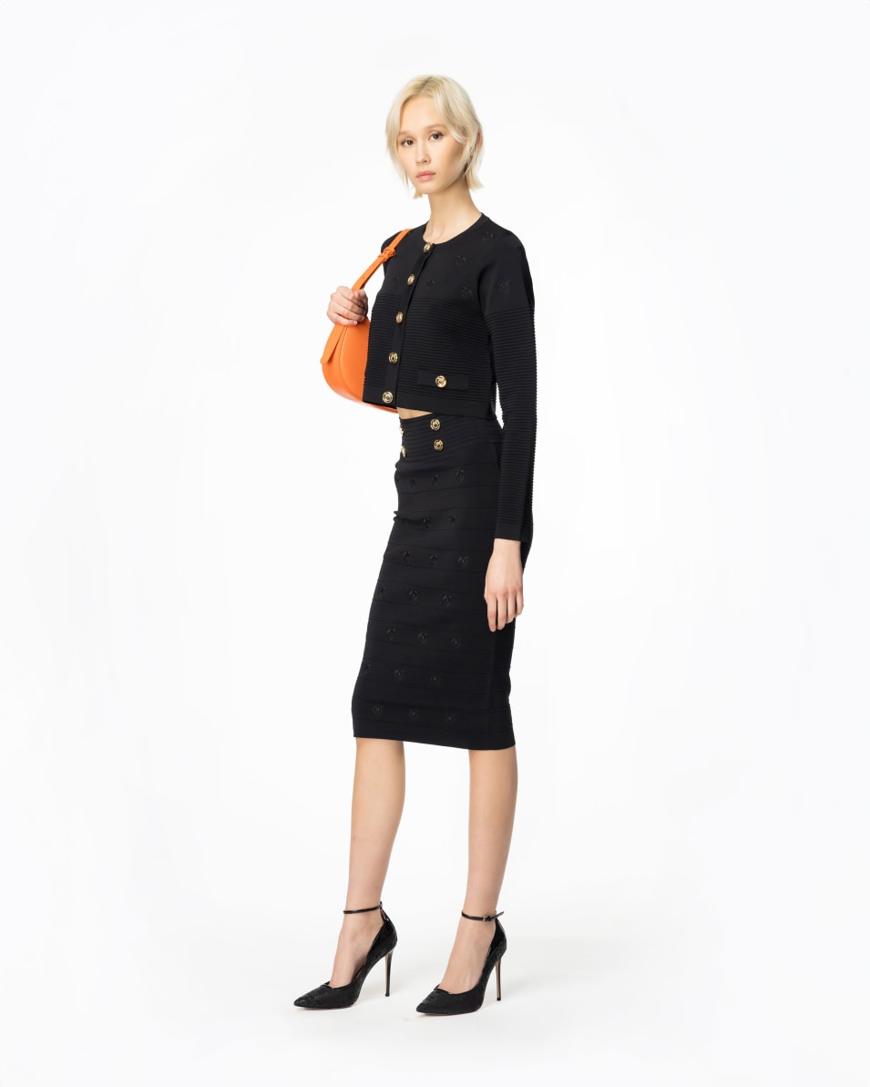 Pinko Kurzer Cardigan Jacquard Love Birds Verkauf