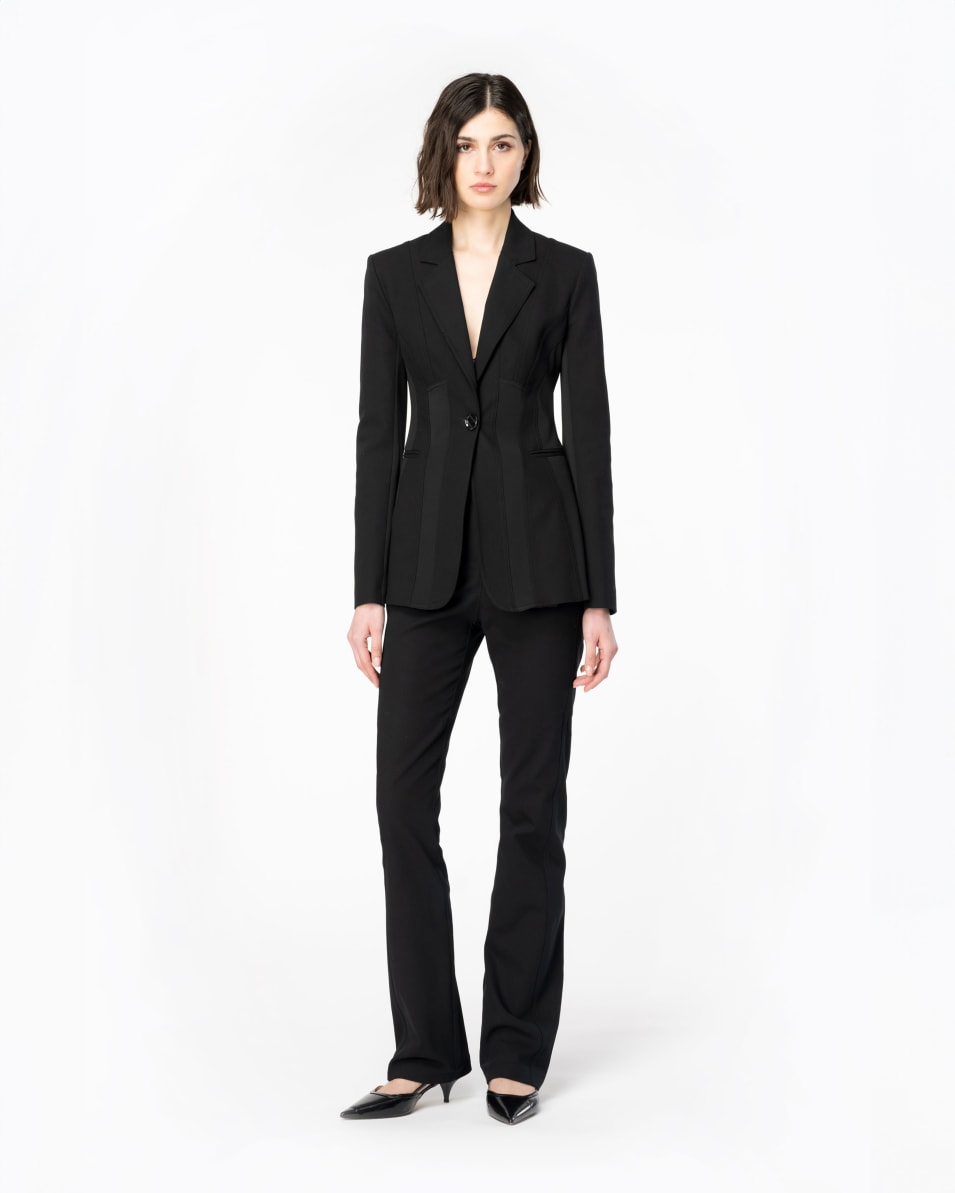 Pinko Einreihiger Blazer aus zwei Materialien Cyber Monday