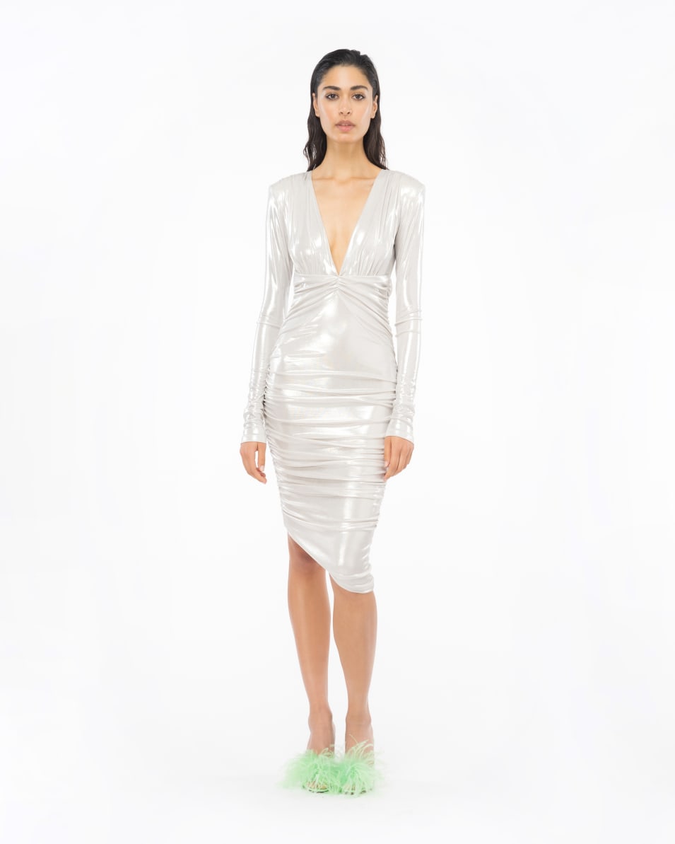 Pinko Longuette-Kleid aus Metallic-Jersey Tägliche Deals