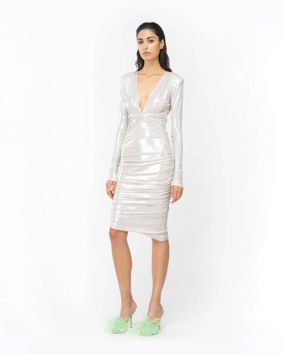 Pinko Longuette-Kleid aus Metallic-Jersey Tägliche Deals