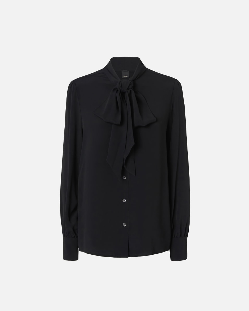Pinko Bluse aus Seidenmischgewebe mit Schleife Tiefpreis