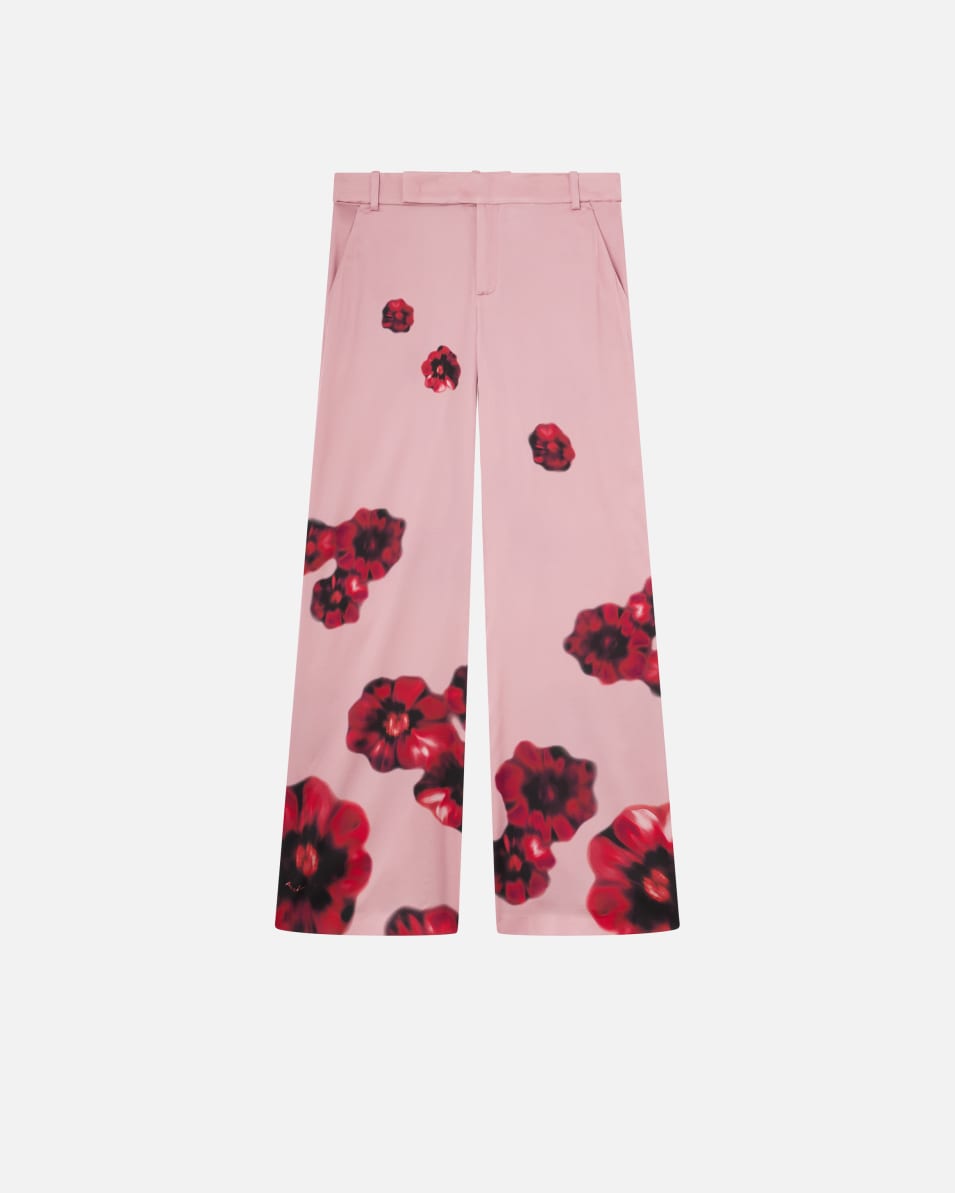 Pinko Satinhose mit Blumenprint Kostenlose Rückgabe