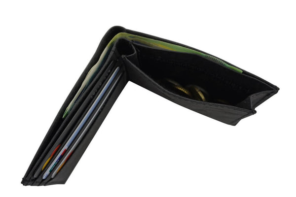 Papero PAPERO leichtes flaches Papier Wallet RAVEN mit integriertem RFID-Schutz und Münzfach Cyber Monday