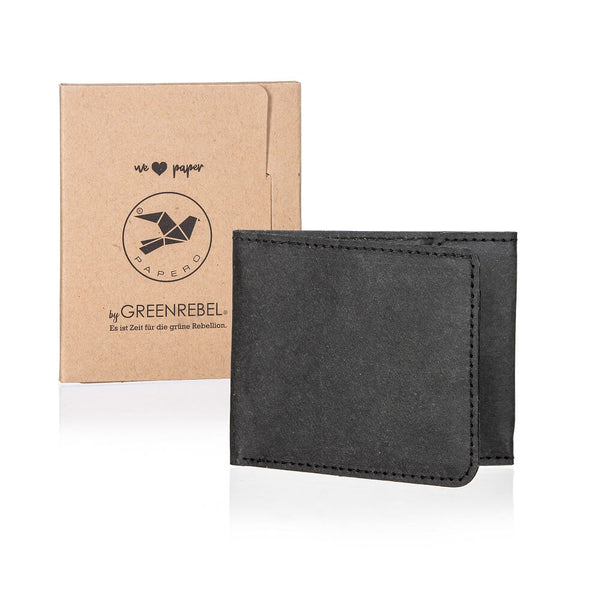 Papero PAPERO leichtes flaches Papier Wallet RAVEN mit integriertem RFID-Schutz und Münzfach Cyber Monday