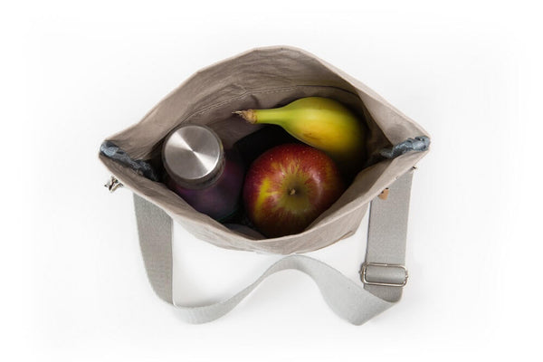 Papero PAPERO Lunchbag Handtasche aus Papier RACOON Pausenbrot vegan nachhaltig Weihnachtsangebot