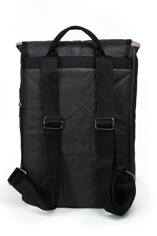 Papero PAPERO Rucksack OWL aus Kraft Papier 13 L leicht, reißfest und wasserfest vegan, nachhaltig Top Angebot