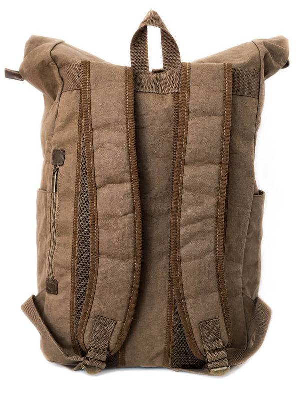 Papero PAPERO Rucksack YETI 28 L aus waschbarem Kraft Papier leicht, reißfest und wasserfest nachhaltig Neueste Mode
