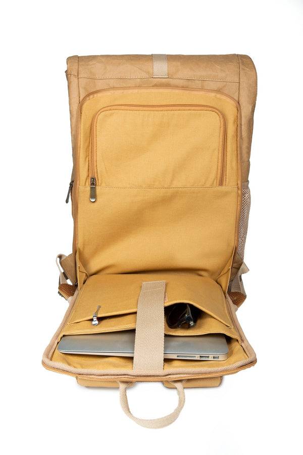 Papero PAPERO Rucksack YETI PRO EDITION 26 L DURCHDACHT aus Kraftpapier leicht, reißfest und wasserfest nachhaltig Online Outlet
