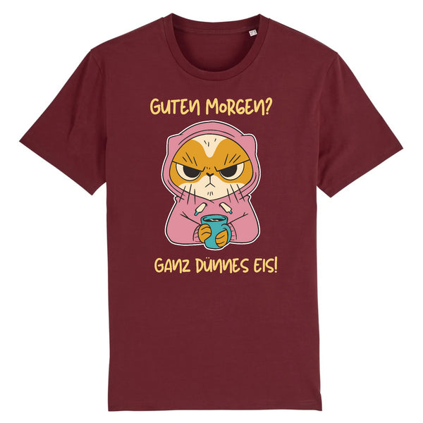 Papero T-SHIRT - BIO- Cat Guten Morgen, dünnes Eis - HERREN Sonderangebote