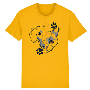 Papero T-Shirt - BIO- Dog + Cat Heartbeat - Herren Kostenlose Rückgabe