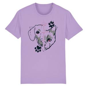 Papero T-Shirt - BIO- Dog + Cat Heartbeat - Herren Kostenlose Rückgabe
