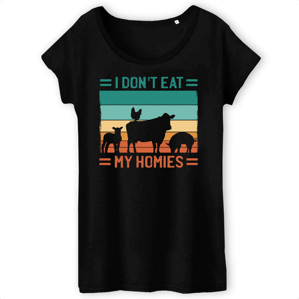Papero T-SHIRT - BIO- I dont eat my homies - Damen zollfrei