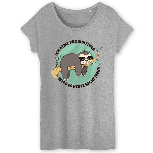 Papero T-SHIRT - BIO- Sloth Ich Atme produktiver - Damen Meist gekauft