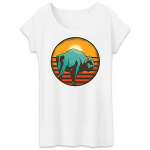 Papero T-Shirt - BIO- vintage-sunset-bison - Damen Begrenztes Angebot