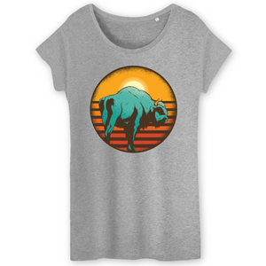 Papero T-Shirt - BIO- vintage-sunset-bison - Damen Begrenztes Angebot