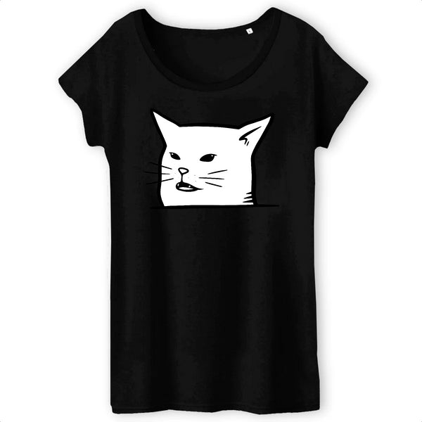 Papero T-SHIRT - BIO- White Cat - Damen Cyber Monday