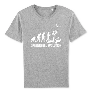 Papero T-Shirt- BIO - Greenrebel Evolution - Es ist Zeit für die grüne Rebellion- Herren Muttertagsangebot
