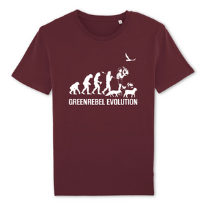 Papero T-Shirt- BIO - Greenrebel Evolution - Es ist Zeit für die grüne Rebellion- Herren Muttertagsangebot
