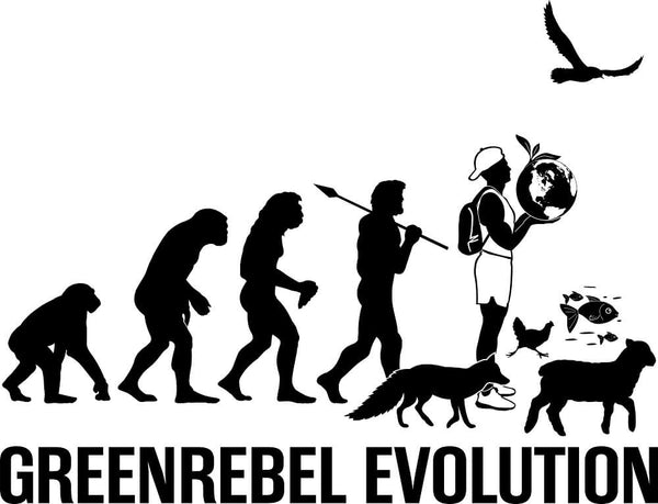 Papero T-Shirt- BIO - Greenrebel Evolution - Es ist Zeit für die grüne Rebellion- Herren Muttertagsangebot