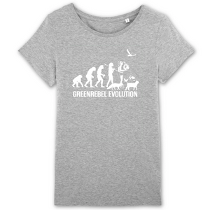 Papero T-Shirt- BIO - Greenrebel Evolution- Es ist Zeit für die grüne Rebellion- Damen Vatertagsangebot