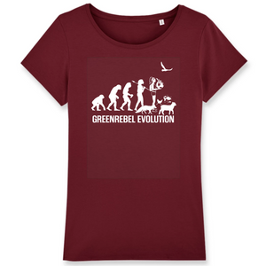 Papero T-Shirt- BIO - Greenrebel Evolution- Es ist Zeit für die grüne Rebellion- Damen Vatertagsangebot