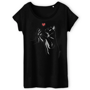 Papero T-Shirt- BIO- CAT LOVE- Damen Jubiläumsangebot