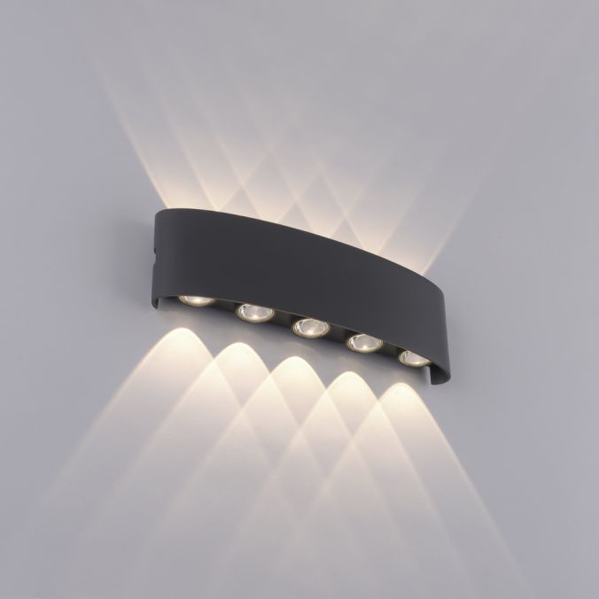 Paul Neuhaus LED Wandlampe 10 flammig anthrazit farbig Außenlampe Innenlampe dekorativ Versandkostenfrei
