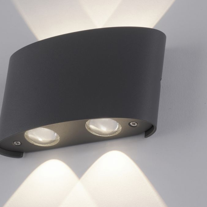 Paul Neuhaus LED Wandlampe 4 flammig anthrazit farbig Außenlampe Innenlampe dekorativ Großer Ausverkauf