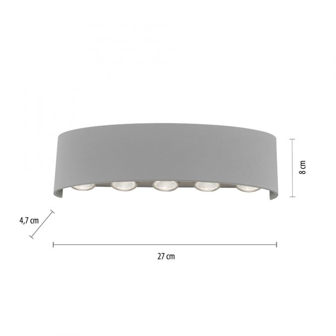 Paul Neuhaus LED-Wandleuchte, silberfarben, ovale Form, warmweiße Lichtfarbe, modern Saisonschlussverkauf