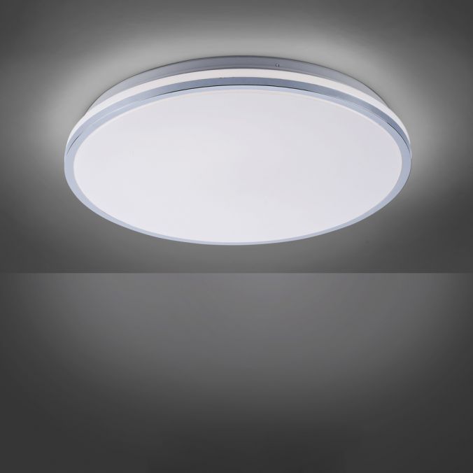 Paul Neuhaus LED-Deckenleuchte, chrom, Schirm, IP44, Badezimmer, warmweis Weihnachtsangebot
