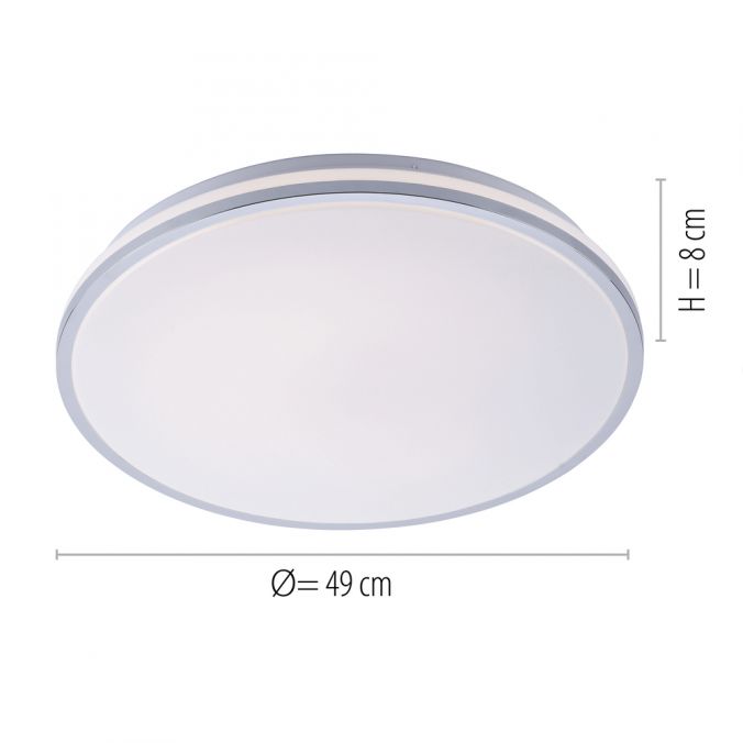 Paul Neuhaus LED-Deckenleuchte, chrom, Schirm, IP44, Badezimmer, warmweis Weihnachtsangebot