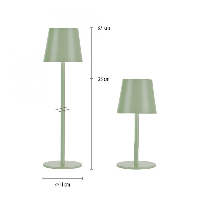 Paul Neuhaus Akku Tischleuchte , grün (lindgrün) Indoor, Outdoor, Camping Osterangebot