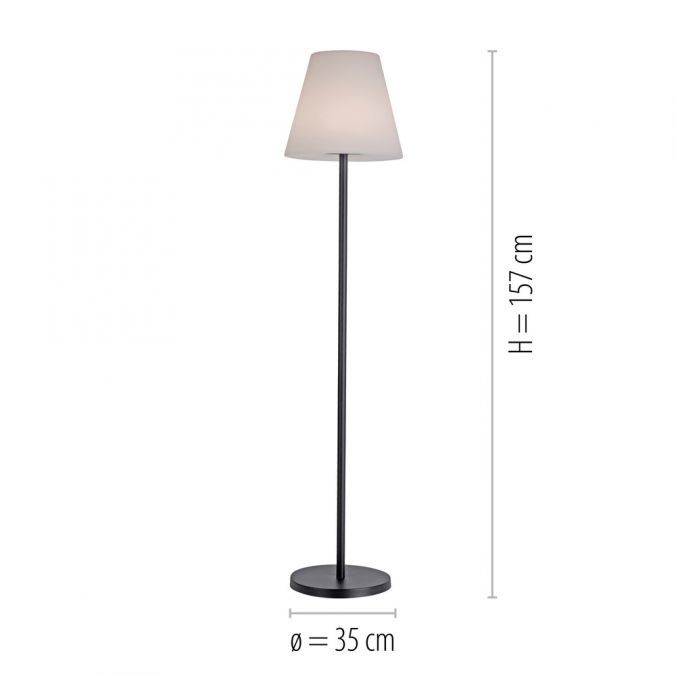Paul Neuhaus LED Stehleuchte, akkubetrieben, schwarz, modern, RGB Farbwechsel, inkl. USB-Kabel Muttertagsangebot