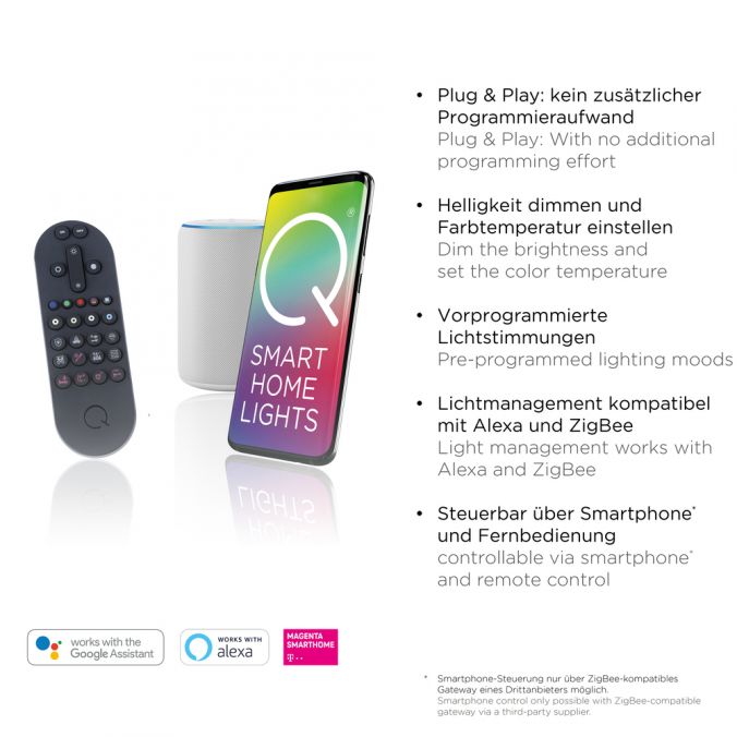 Paul Neuhaus Paul Neuhaus, Q-INIGO, LED-Deckenleuchte, stahl, Smart Home Valentinstagsangebot