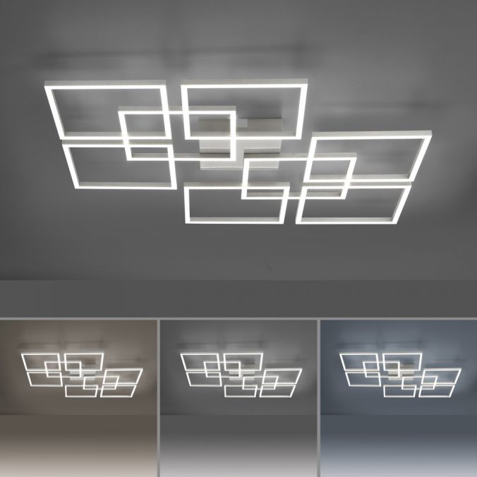 Paul Neuhaus Paul Neuhaus, Q-INIGO, LED-Deckenleuchte, stahl, Smart Home Valentinstagsangebot