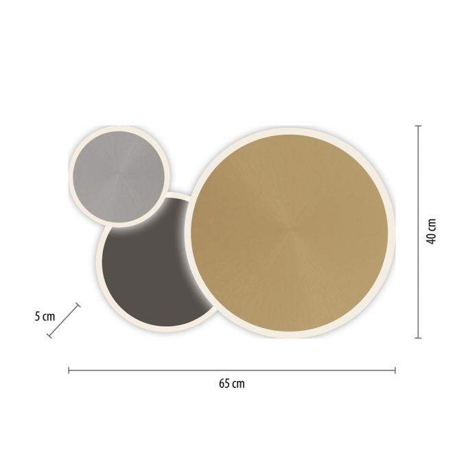 Paul Neuhaus Paul Neuhaus LED Wandleuchte Q-PIATO mehrfarbig 3 flamig rund Smart Home Lagerräumung