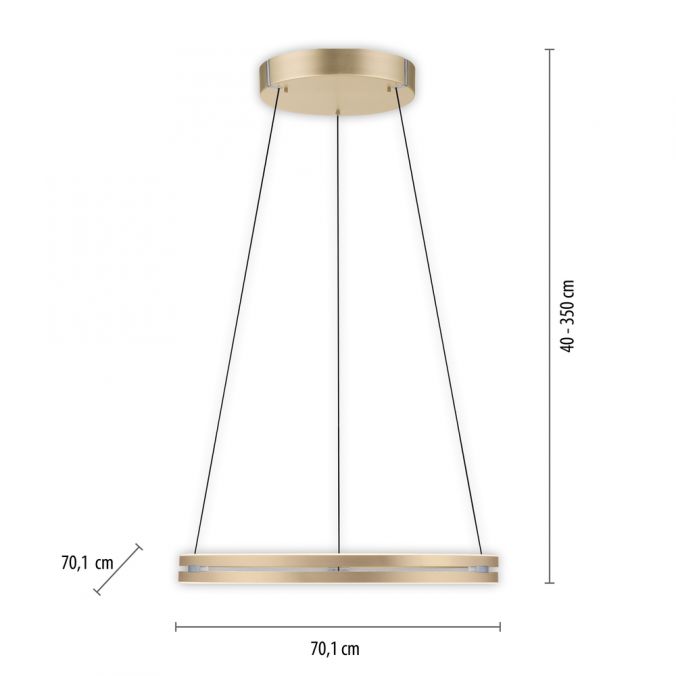 Paul Neuhaus Paul Neuhaus LED Pendelleuchte PURE-E-LOOP messing matt elektrisch Neuheiten