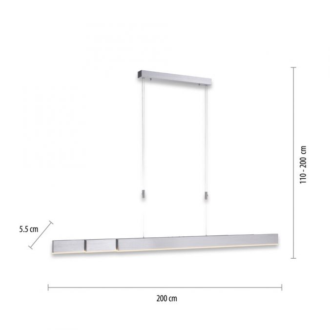 Paul Neuhaus Paul Neuhaus PURE MOTO e-SLIDE® aluminium elektrisch ausfahrbar Pendelleuchte Bestseller