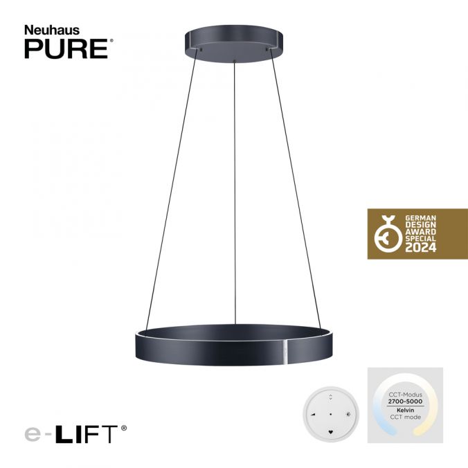 Paul Neuhaus Paul Neuhaus LED Pendelleuchte PURE-E-CLIPSE grau elektrisch Kauf eins, bekomm eins gratis