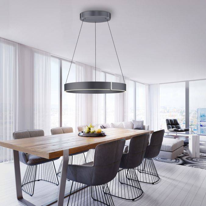 Paul Neuhaus Paul Neuhaus LED Pendelleuchte PURE-E-CLIPSE grau elektrisch Kauf eins, bekomm eins gratis