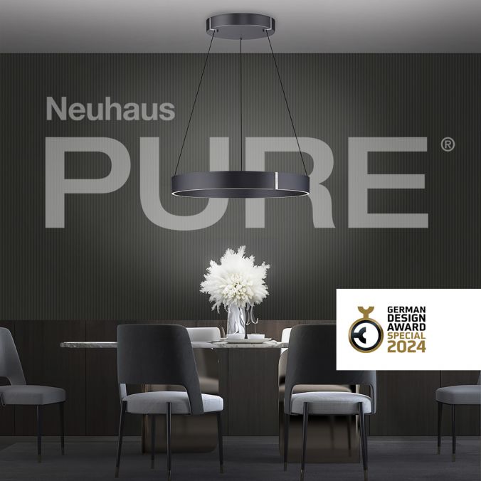 Paul Neuhaus Paul Neuhaus LED Pendelleuchte PURE-E-CLIPSE grau elektrisch Kauf eins, bekomm eins gratis