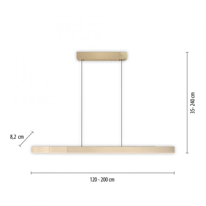 Paul Neuhaus Paul Neuhaus LED Pendelleuchte PURE-MOTO-RISE messing matt elektrisch Touch Sonderangebote