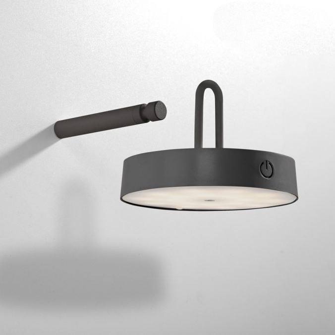 Paul Neuhaus LED Akku Wandleuchte schwarz dimmbar per Touch IP44 Memoryfunktion Sonderangebot der Fabrik