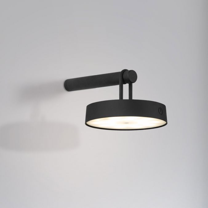 Paul Neuhaus LED Akku Wandleuchte schwarz dimmbar per Touch IP44 Memoryfunktion Sonderangebot der Fabrik